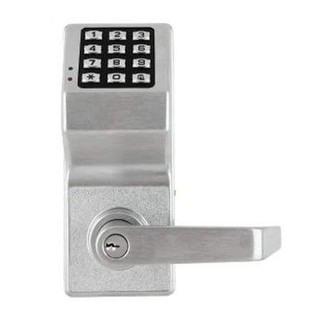 Alarm Lock Weather Resistant Trilogy Electronic Digital Lever Lock Satin Chrome Finish DL270026D
